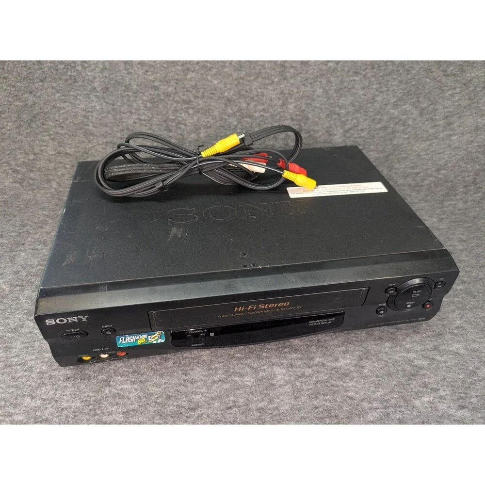 Sony SLV-N55 VHS VCR Hi-Fi Stereo VCR Tested No Remote Comes with RCA Cables VTG
